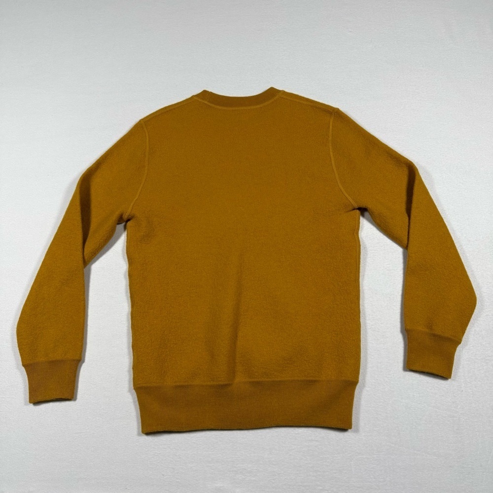 Wallace & Barnes mustard 100% Merino Wool crewneck Sweatshirt small J. Crew NWOT - Picture 5 of 6